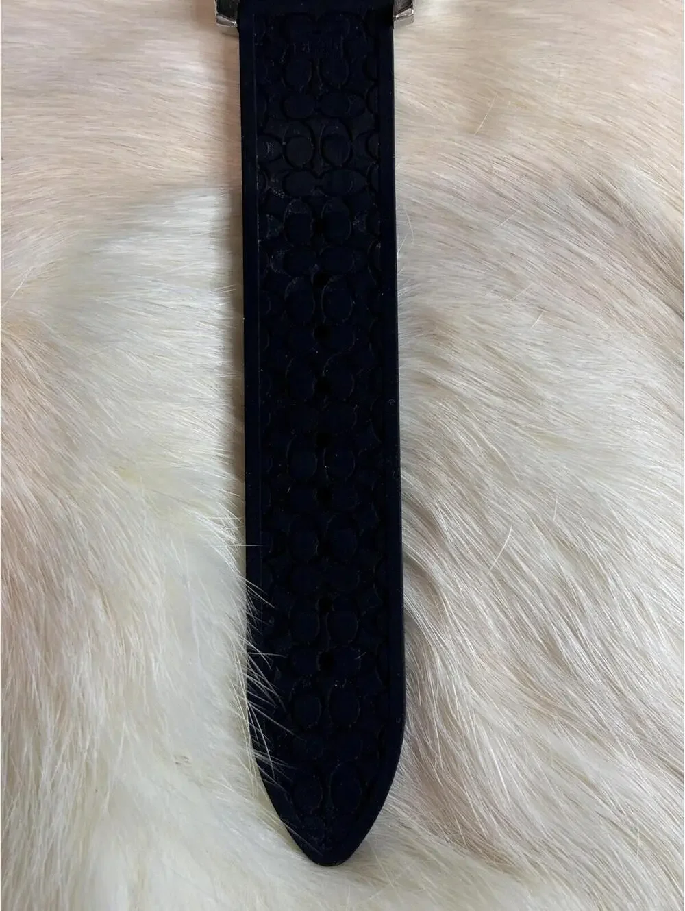 Coach black silicone